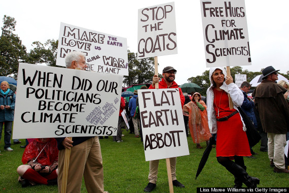 Click to enlarge Aussi protesters