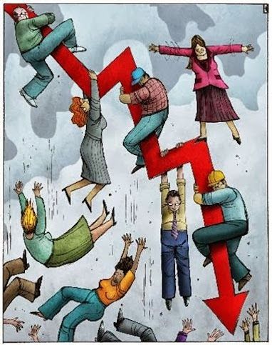people falling cartoon