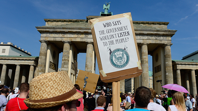 Click to enlarge spying protest