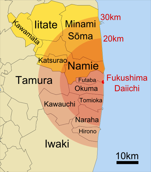 Click to enlarge Fukushima map