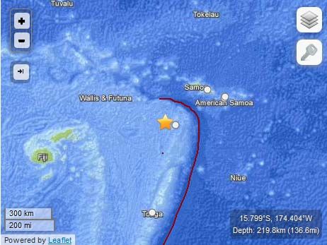 Earthquake 6.0 Hihifo Tonga