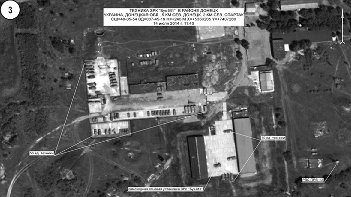 Click to enlarge Buk missile defense units in Donetsk Region