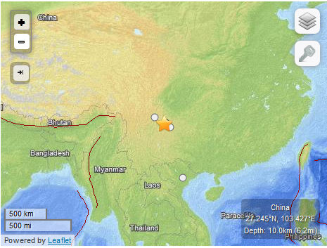 Earthquake 6.1 China