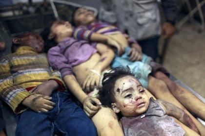 Click to enlarge dead Palestinian children