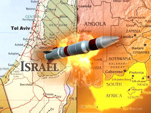 israel map and missile