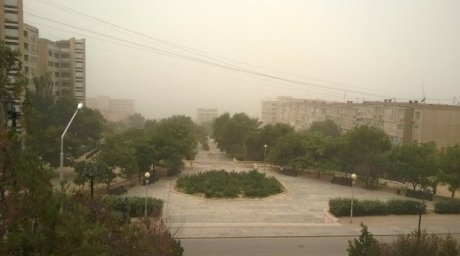 Dust storm Kazakhstan