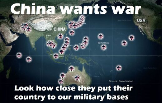 china wants war us bases