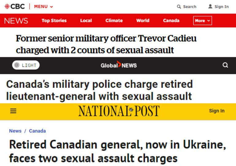 CBC headline