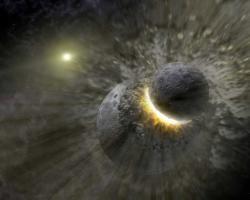 Collision of planets