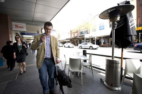 Bart Bunting with GPS phone