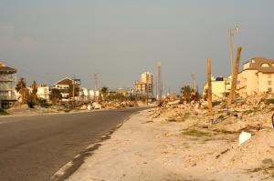 Storm damage after a hurricane in Florida