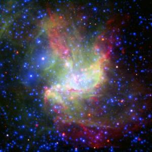 Click to enlarge bright star-forming region NGC 346