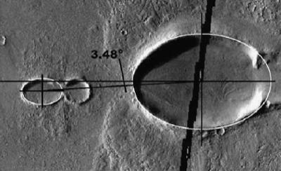 a fallen moon that broke apart in Mars's atmosphere