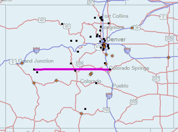 Click to enlarge fireball path