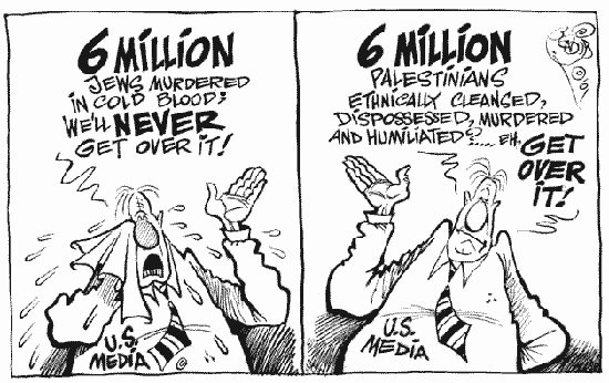 palestian genocide by us media