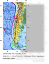 Chile USGS Earthquake Map