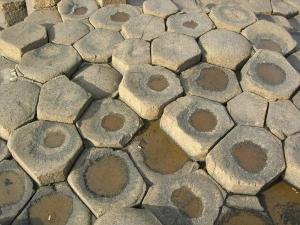 columns in the Giant's Causeway, Northern Ireland. 