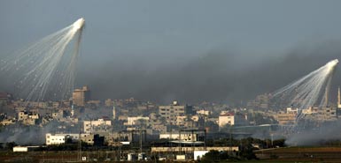 Click to enlarge Gaza white phosphorus