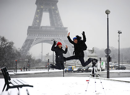 Eiffel Tower Snow