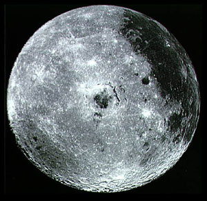 Click to enlarge western hemisphere of the Moon