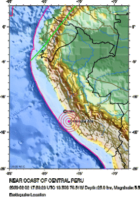 coast of peru earthquake