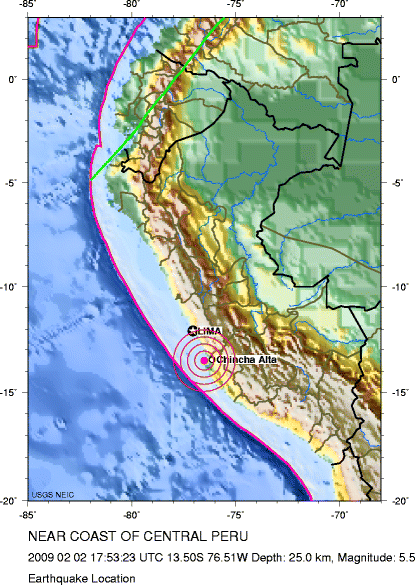 coast of peru earthquake