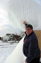 Ganahl, seen here with what appears to be some sort of glacier,