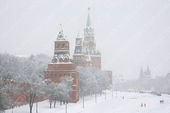 snow in Moscow