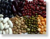 Black beans, white beans and several other related dried products