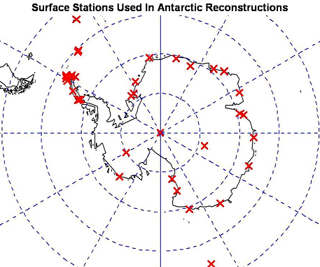 Click to enlarge Surface Stations used in Steig Antarctic reconstructions