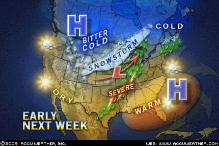 Click to enlarge Storm forecast March midwest US