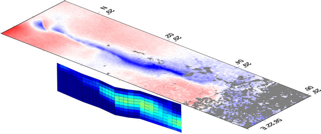 Click to enlarge 'healing' fault line