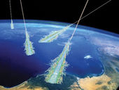 Click to enlarge Cosmic rays illustration