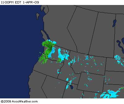Snow weahter map April