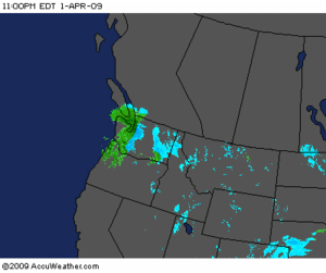 Snow weahter map April