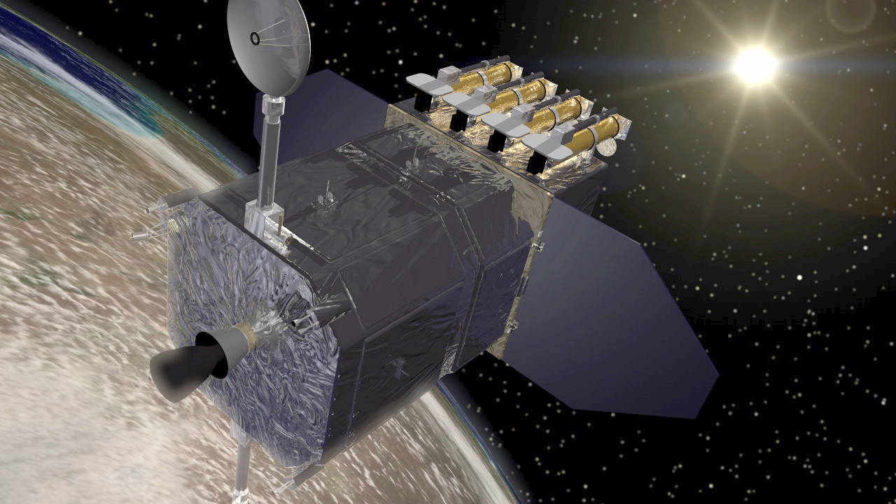 Artist's concept of the Solar Dynamics Observatory.