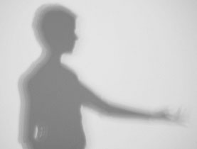 Woman with outstretched arm