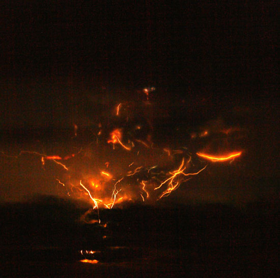 volcano lightning