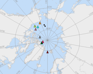 US MIL Arctic buoy locations
