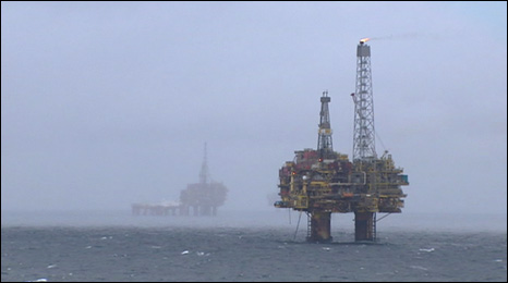 Click to enlarge North Sea Oil Platform