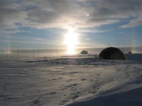 North Greenland Ice Core Project camp