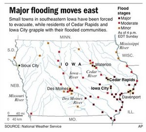 US flood map