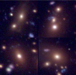 Composite colour-image of the brightest galaxies