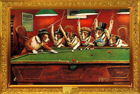 Dogs Playing Pool Don T Panic Lighten Up Sott Net