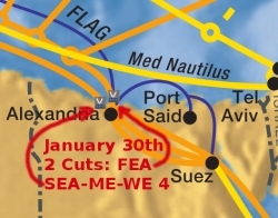 Click to enlarge cable cuts egypt
