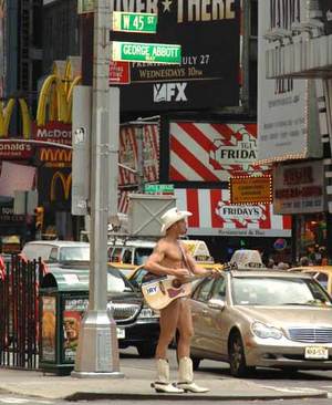 Naked cowboy