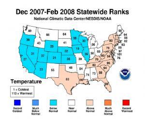 U.S. winter temperature