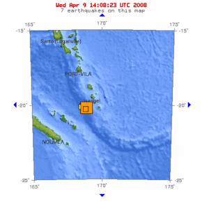 Loyalty Islands Earthquake Map