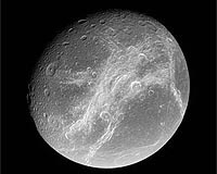 Dione third densest of Saturns moons