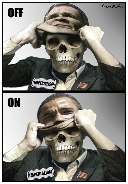 Bush Obama cartoon